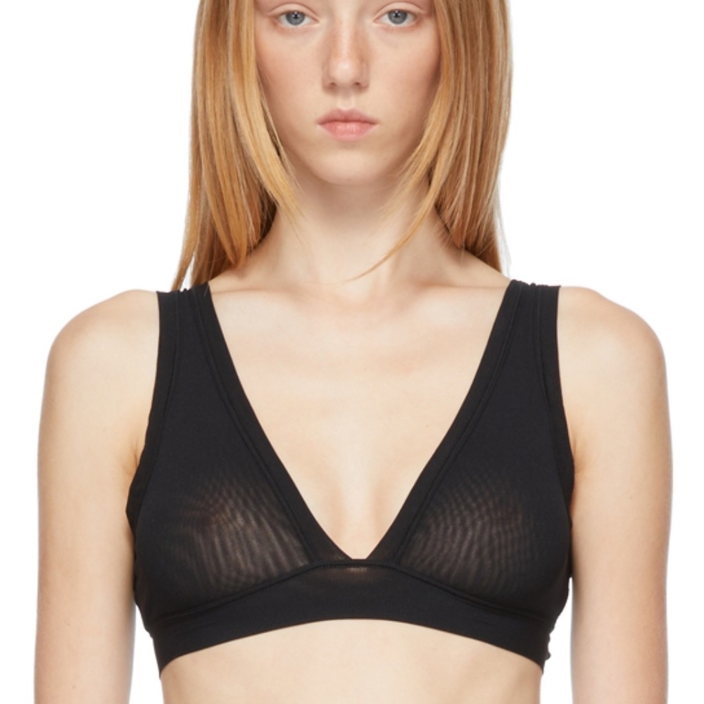SKIMS Summer Mesh Plunge Bralette XS nwot ONYX